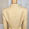 LE SUIT 2PC Brown Yellow Polyester Lined Peak Collar Cocktail Skirt Suit Size 8