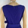 Calvin Klein Sheath Dress 8 Purple Belted Pockets Scoop Neck Knee Length Career
