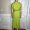 K&B Polyester Skirt Suit Top 16 Lime Green Embroidered Beaded Open Front 2PC