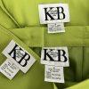 K&B Polyester Skirt Suit Top 16 Lime Green Embroidered Beaded Open Front 2PC