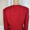 Adrianna Papell Acrylic Polyester Metallic Blazer Size 8 Red Beaded Collarless