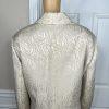 KASPER 2PC Beige Silver Polyester Stand Up Collar Cocktail Skirt Suit Size 24W