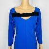 Chiara Boni La Petite Robe Arethusa Royal Blue Midi Dress Size 12 Stretch New
