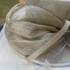 The London designer collection 100% Sinamay Derby Church Hat Feather Wide Brim