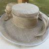 The London designer collection 100% Sinamay Derby Church Hat Feather Wide Brim