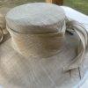 The London designer collection 100% Sinamay Derby Church Hat Feather Wide Brim