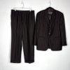 Ralph Ralph Lauren Suit Mens 42R Wool 3PC Jacket Vest Pants Brown Striped