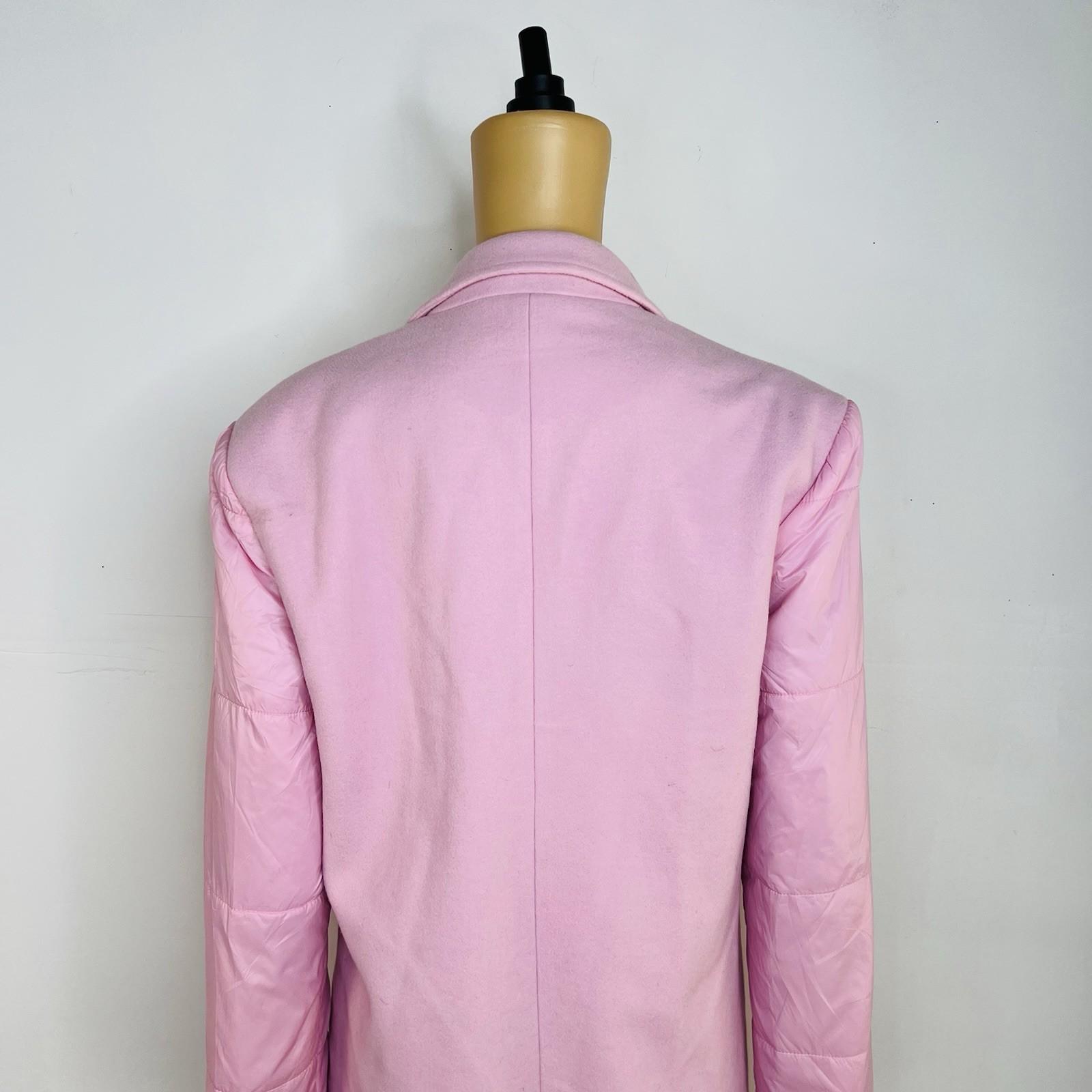 FashionNova Change of Season Pink Coat Size S Puffy Sleeves Midi Princess Roomy