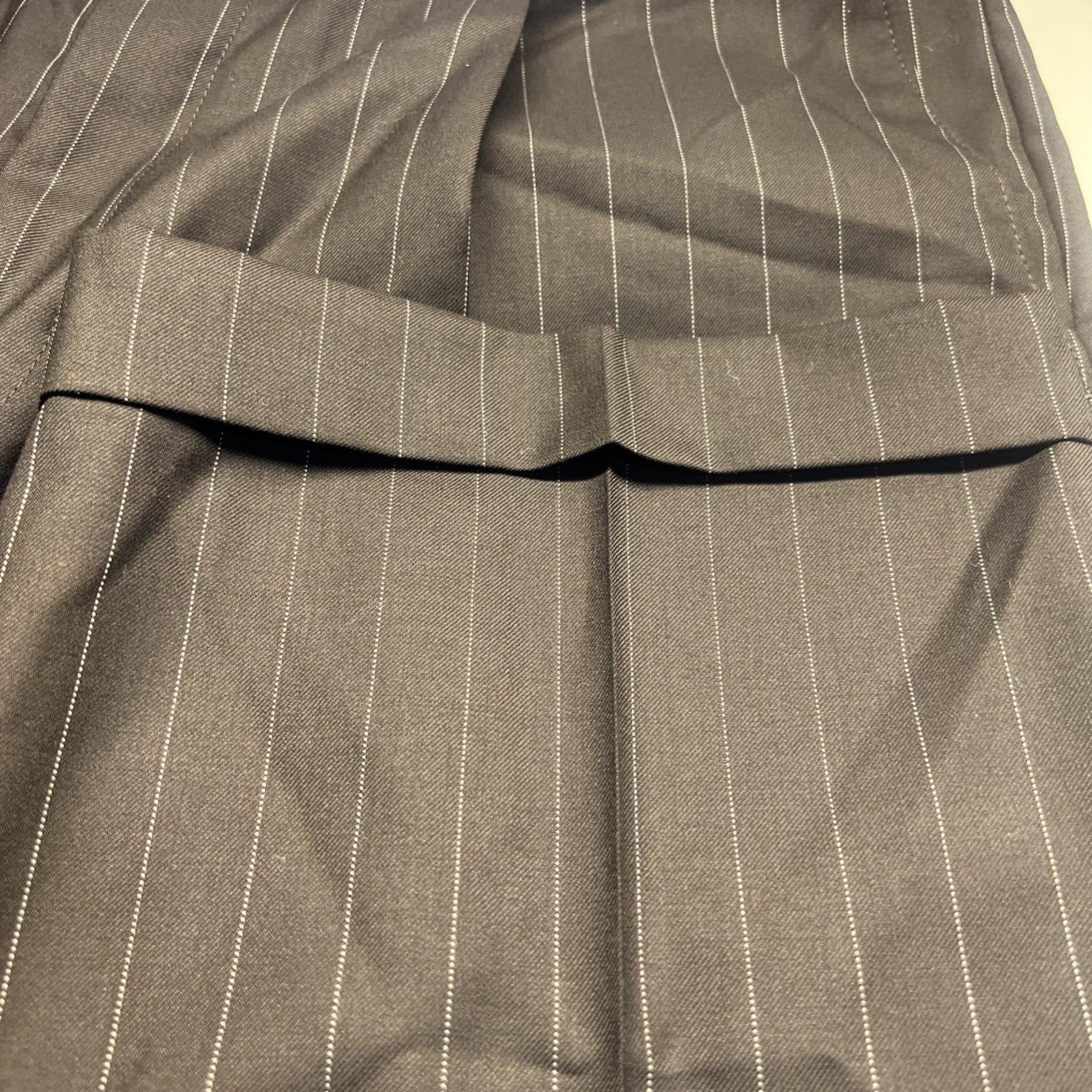 Ralph Ralph Lauren Suit Mens 42R Wool 3PC Jacket Vest Pants Brown Striped
