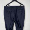 SuitSupply Slim Leg Straight Brescia Trousers Wool Pants 42x29 Navy Flat Front