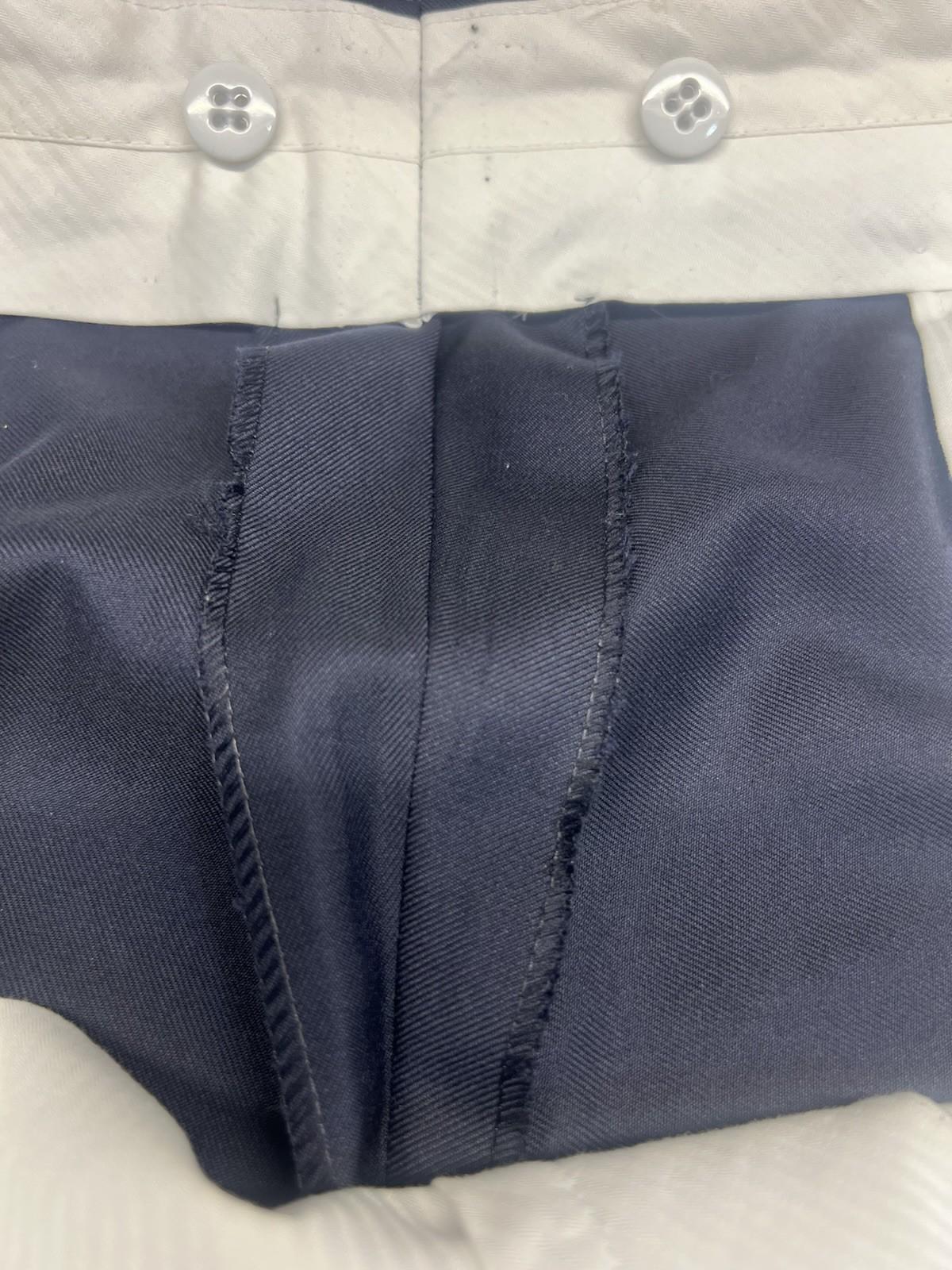 SuitSupply Slim Leg Straight Brescia Trousers Wool Pants 42x29 Navy Flat Front