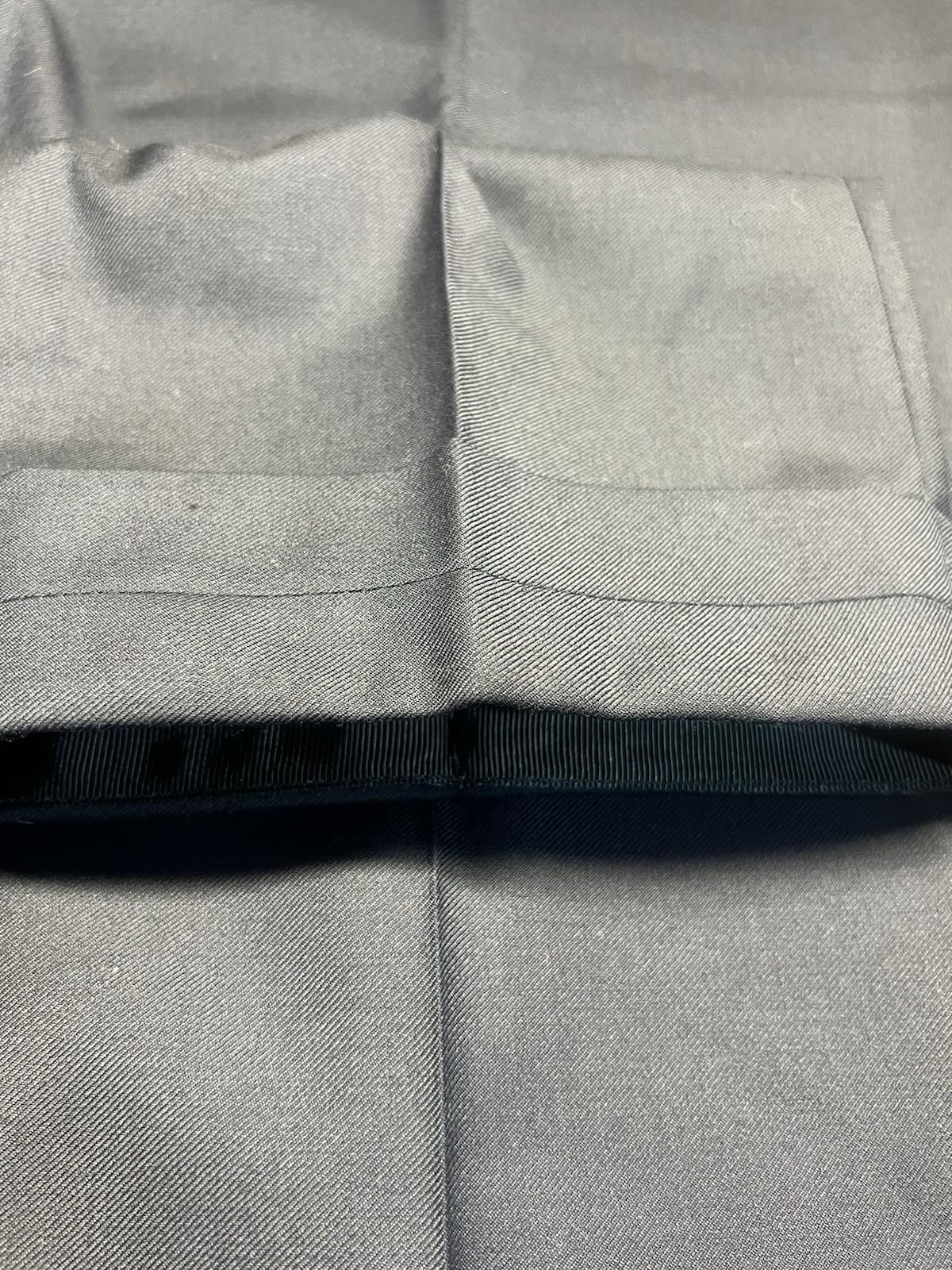SuitSupply Slim Leg Straight Brescia Trousers Wool Pants 42x29 Navy Flat Front