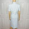 KASPER ASL 2PC Sky Blue Polyester Lined Short Sleeves Career Skirt Suit Size 6