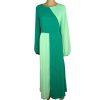 Asos design Textured Twist Maxi Dress 14 Green Bubble Long Sleeves Scoop Neck