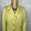 KASPER Women 2PC Lime Polyester Lined Peak Collar Cocktail Skirt Suit Size 18