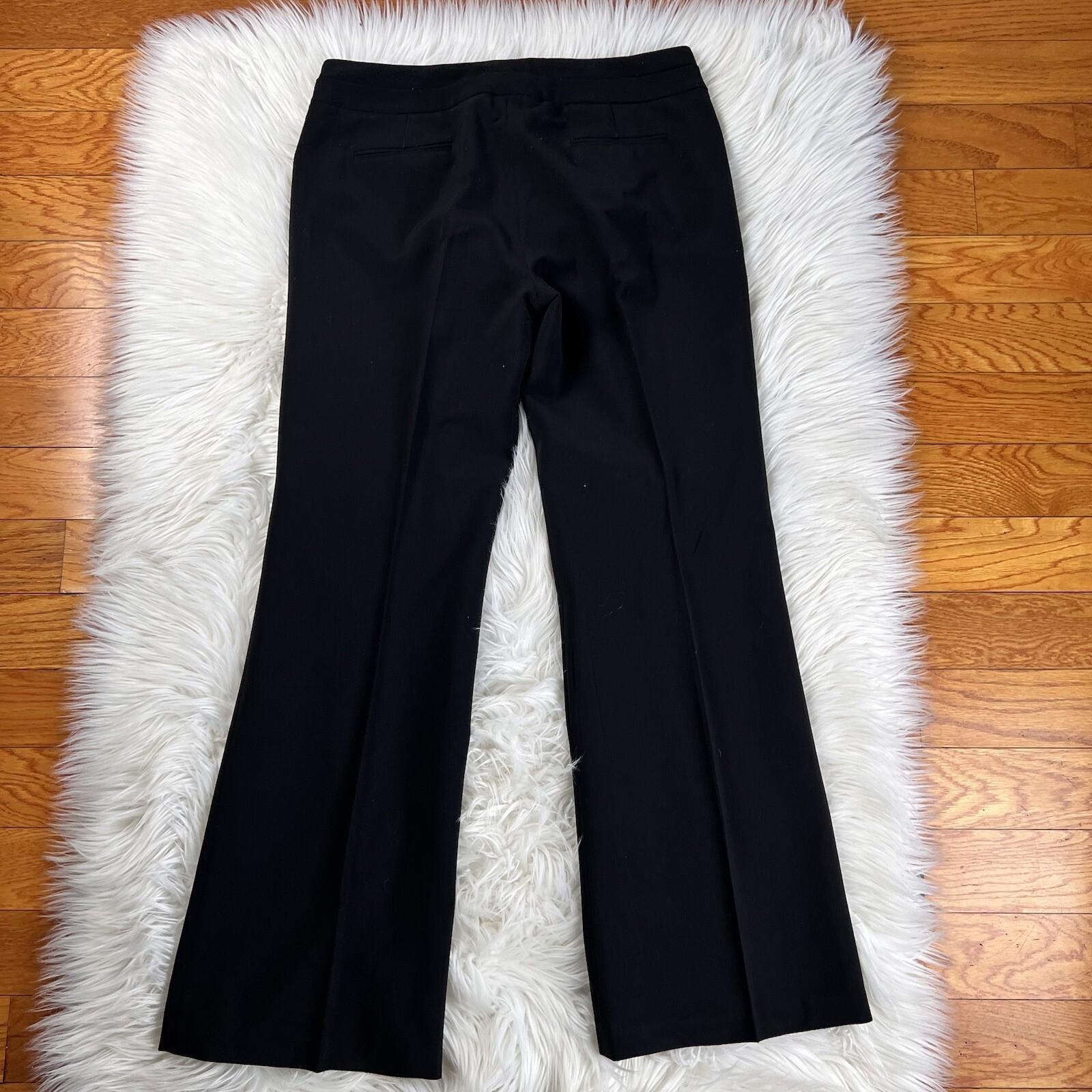 LARRY LEVINE 2PC Ginger Black Double Breasted Polyester Blend Pant Suit Size 8