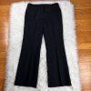 LARRY LEVINE 2PC Ginger Black Double Breasted Polyester Blend Pant Suit Size 8
