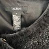 ALFANI 1PC Women Black Tweed Metallic Lined Collarless Blazer Size 4