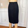 10-7573.jpg Kasper ASL Polyester Skirt 10 Suit 10P Beige Black Stand Up Collar Lined 2PC