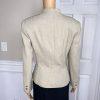 10-7575.jpg Kasper ASL Polyester Skirt 10 Suit 10P Beige Black Stand Up Collar Lined 2PC