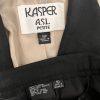 10-7577.jpg Kasper ASL Polyester Skirt 10 Suit 10P Beige Black Stand Up Collar Lined 2PC