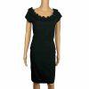 Kate Spade Wool Spandex Dress Size 2 Lined Sleeveless Bow Embellished A line