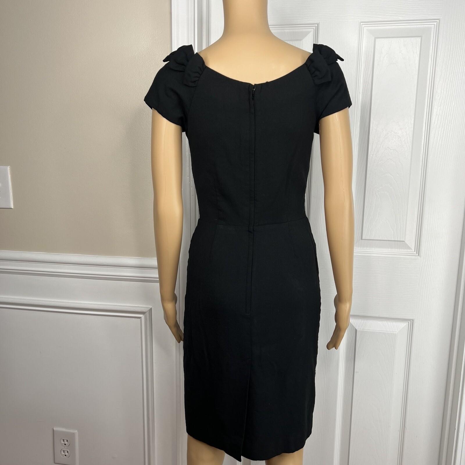 Kate Spade Wool Spandex Dress Size 2 Lined Sleeveless Bow Embellished A line