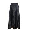 SUTTON STUDIO Women Long Maxi Black Satin Party Evening Skirt Size 10