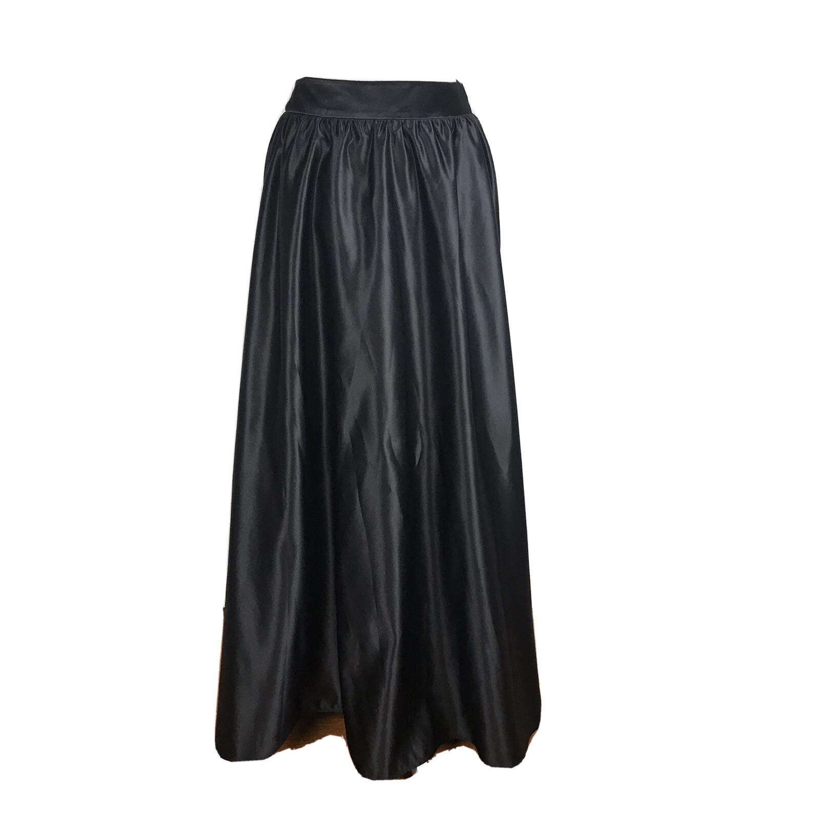 SUTTON STUDIO Women Long Maxi Black Satin Party Evening Skirt Size 10