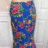 10-7600.jpg Tiffany Design Cotton Skirt Size 2 Royal Garden Mermaid Lined Formal Long Train