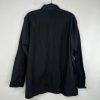 Mexican Guayabera Wedding Linen Shirt Size 44 Black Embroidery Handcrafted