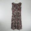 Evan Picone Women Dress Size 16 Floral Multicolored Ruffle Sleeveless Belted