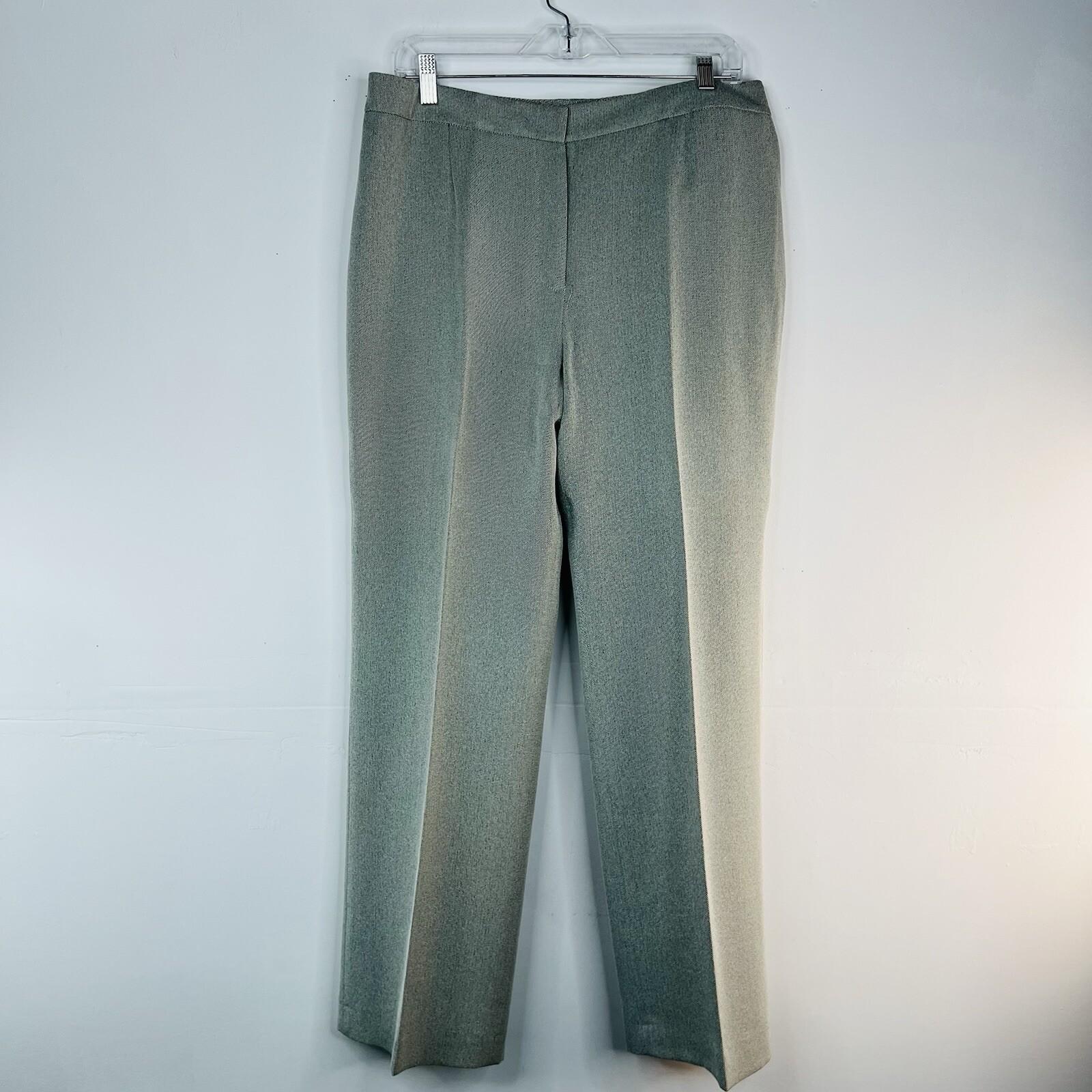 Le Suit Women Polyester Pant Suit 12P Light Gray Notch Collar Crepe Career 2PC