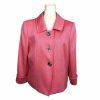 Tahari ASL Polyester Rayon Blazer Size 10 Pink 3/4 Sleeve Twill Shawl Collar