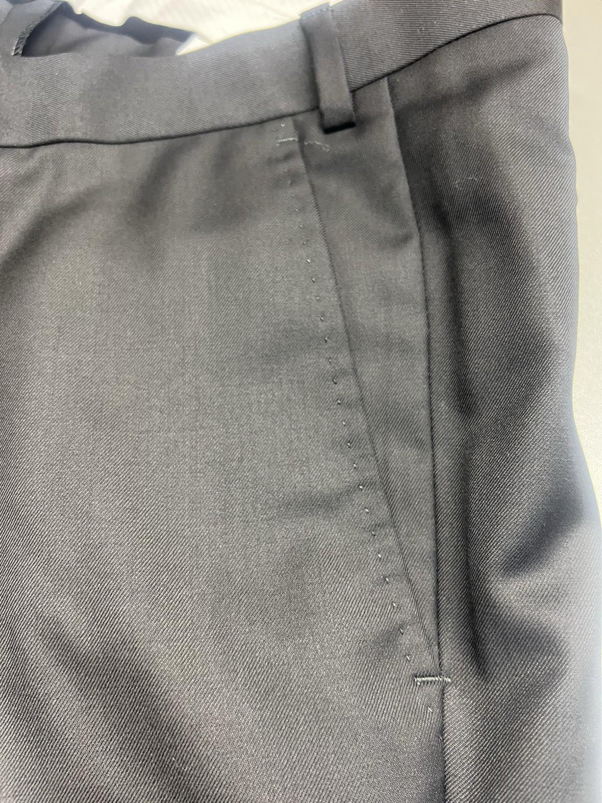 SuitSupply Brescia Wool Straight Tapered Leg Pants 40x31 Black Pleated Front New
