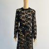 Beautiful high Low Lace dress Size L Black See Through Belted Gothic Grunge