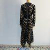 Beautiful high Low Lace dress Size L Black See Through Belted Gothic Grunge