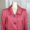Tahari ASL Polyester Rayon Blazer Size 10 Pink 3/4 Sleeve Twill Shawl Collar