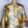 N By Nancy Button Down Mid Length Dress Size S Yellow Floral Bubble Sleeves New