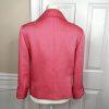 Tahari ASL Polyester Rayon Blazer Size 10 Pink 3/4 Sleeve Twill Shawl Collar
