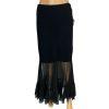 Anthropologie Women Knit Sheer Black Stretch Maxi Skirt Size M Stretch New