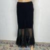 Anthropologie Women Knit Sheer Black Stretch Maxi Skirt Size M Stretch New