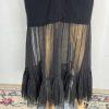 Anthropologie Women Knit Sheer Black Stretch Maxi Skirt Size M Stretch New