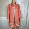 Anthropologie Lauren Moffatt Women Eastward Coral Wool Acrylic Lined Coat SZ M