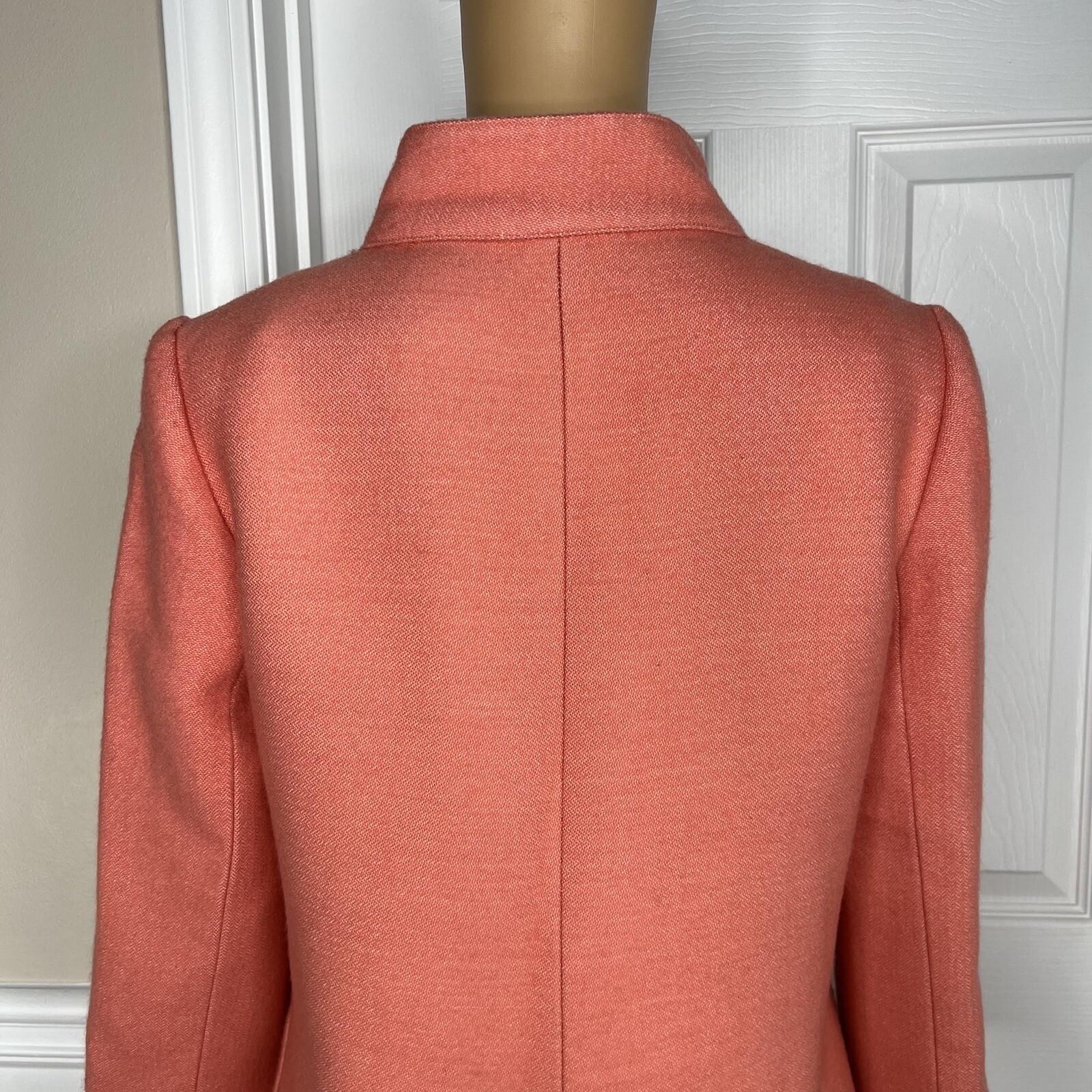 Anthropologie Lauren Moffatt Women Eastward Coral Wool Acrylic Lined Coat SZ M