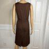 10-7696.jpg EMILY 2PC Brown Polyester Lined Collarless Cocktail Dress Suit Size 10