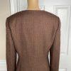 10-7702.jpg EMILY 2PC Brown Polyester Lined Collarless Cocktail Dress Suit Size 10
