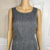 EMILY 2PC Gray Polyester Lined Collarless Cocktail Dress Suit Size 10