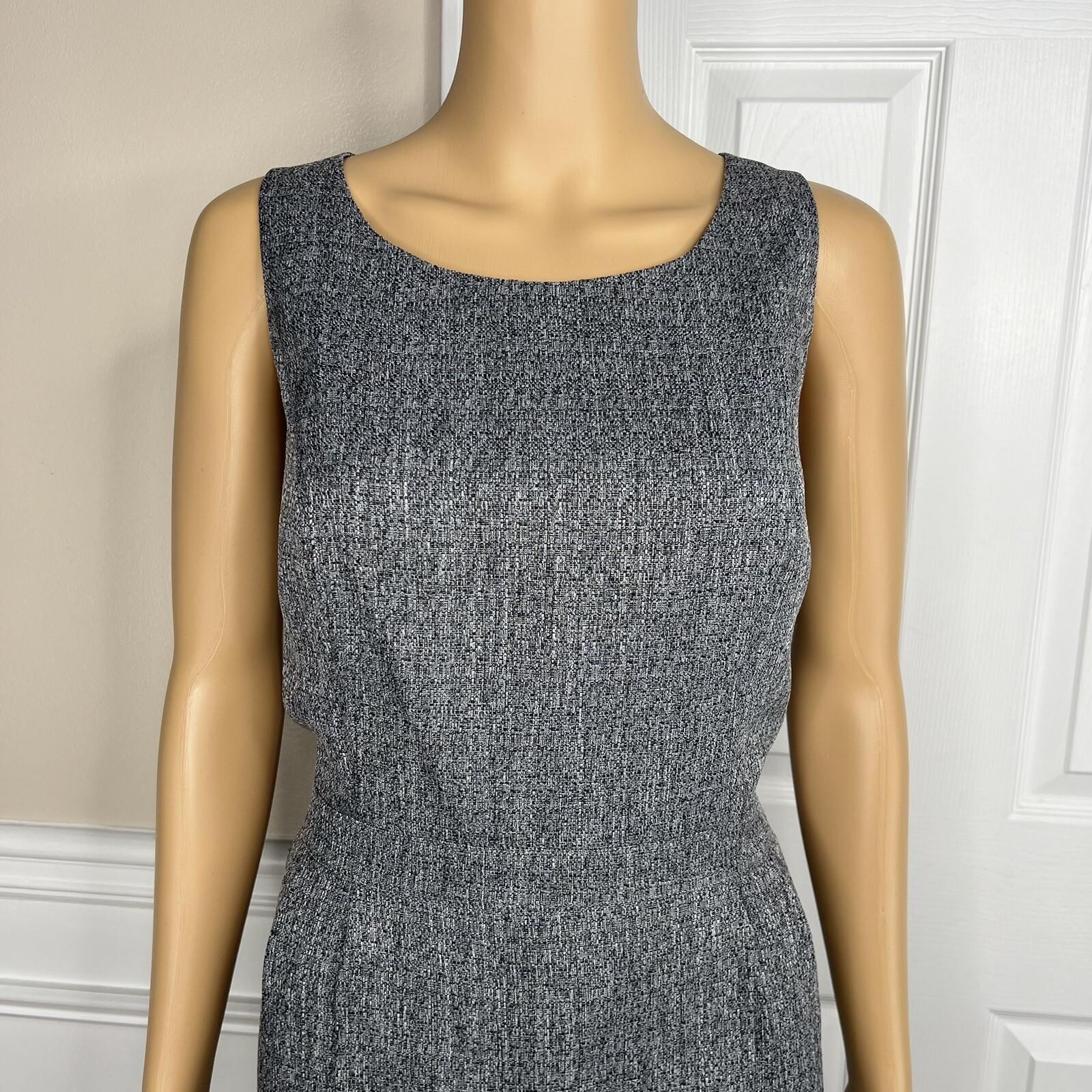 EMILY 2PC Gray Polyester Lined Collarless Cocktail Dress Suit Size 10