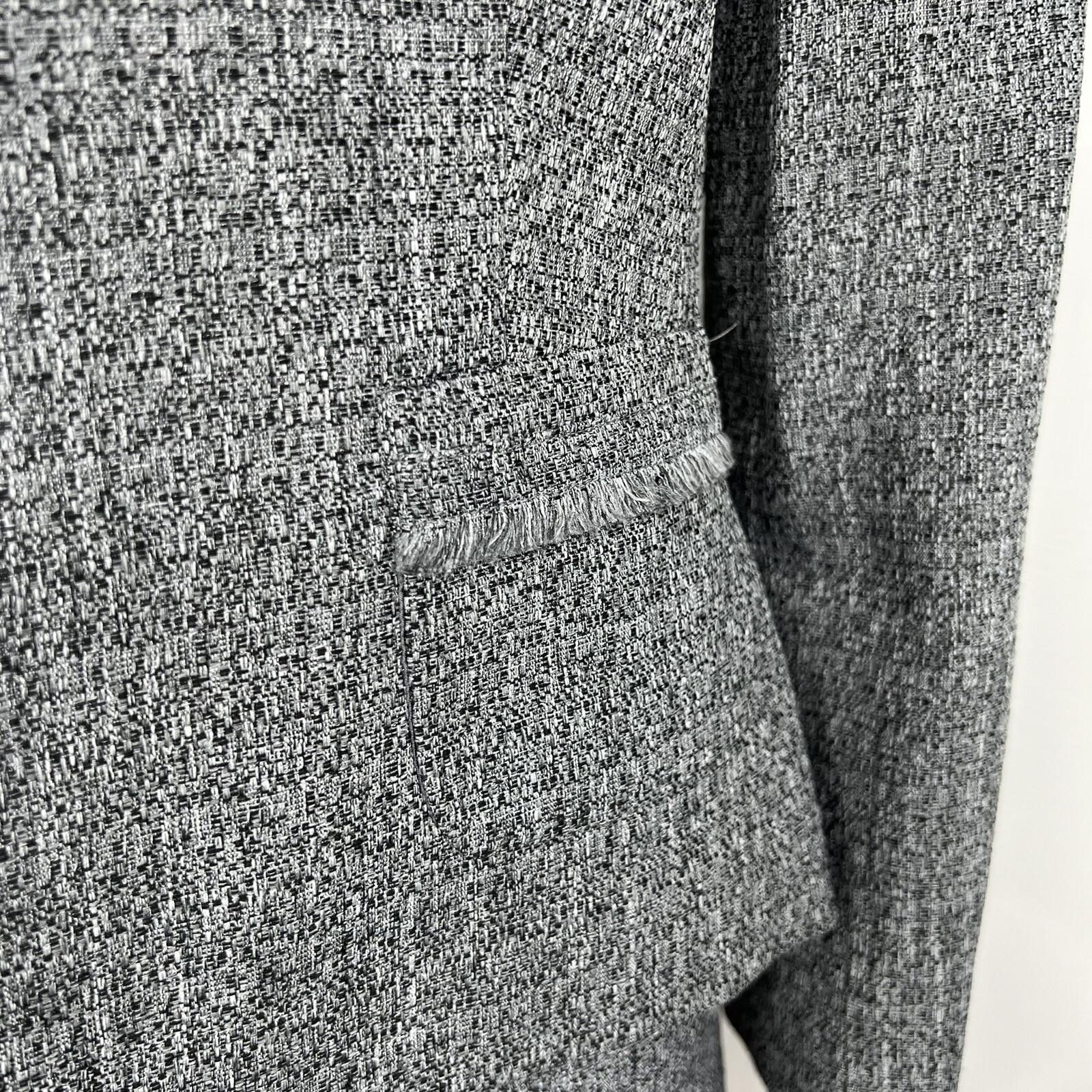 EMILY 2PC Gray Polyester Lined Collarless Cocktail Dress Suit Size 10